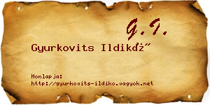 Gyurkovits Ildikó névjegykártya